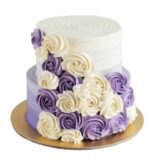 Lavender Floral Wedding Cake