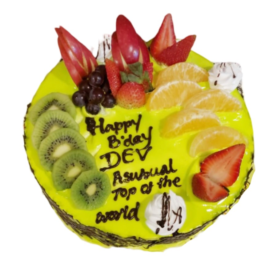 Fresh Fruit Birthday Cake