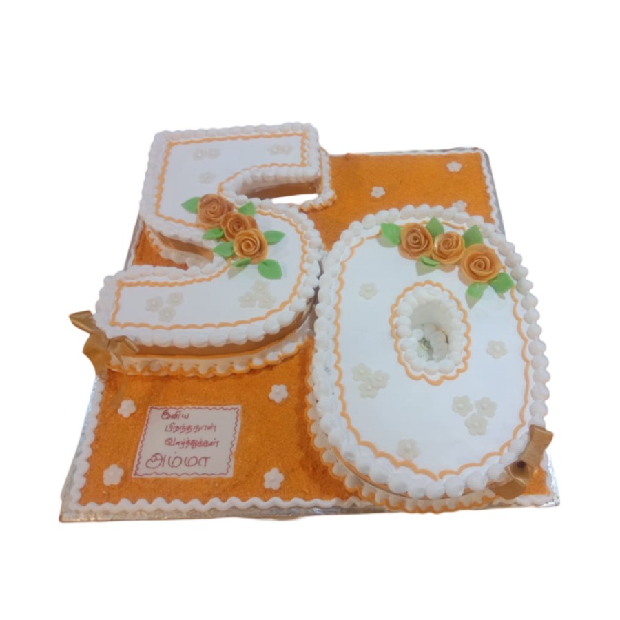 Number Shape Birthday Cake