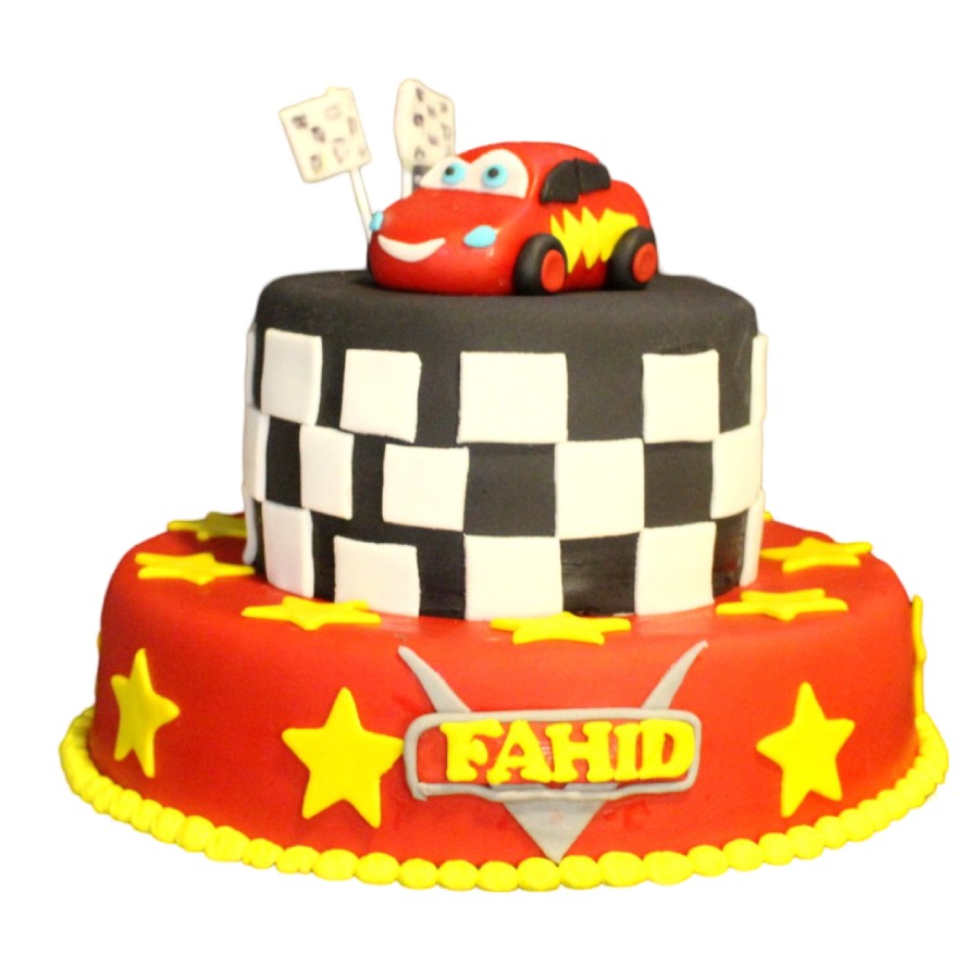 Race Car Theme Boys Birthday Cake