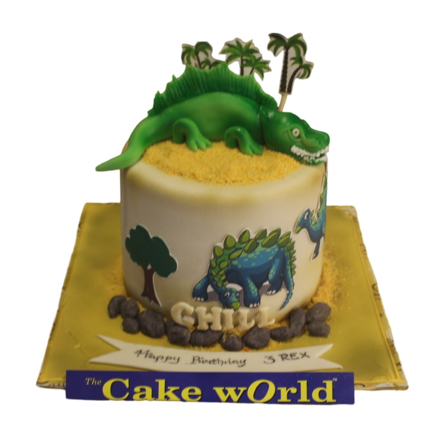 Crocodile Theme Boys Birthday Cake