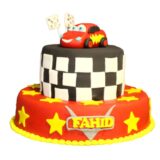 Race Car Theme Boys Birthday Cake